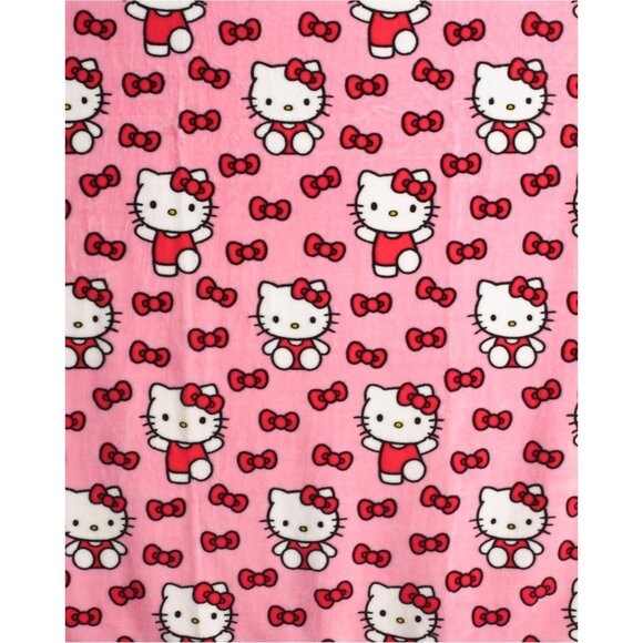Authentic Hello Kitty Pink Plush Throw Blanket 60x70 Sanrio Soft Cozy Kawaii NEW - Picture 5 of 7
